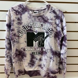 MTV Purple Tie-Dye Crewneck
